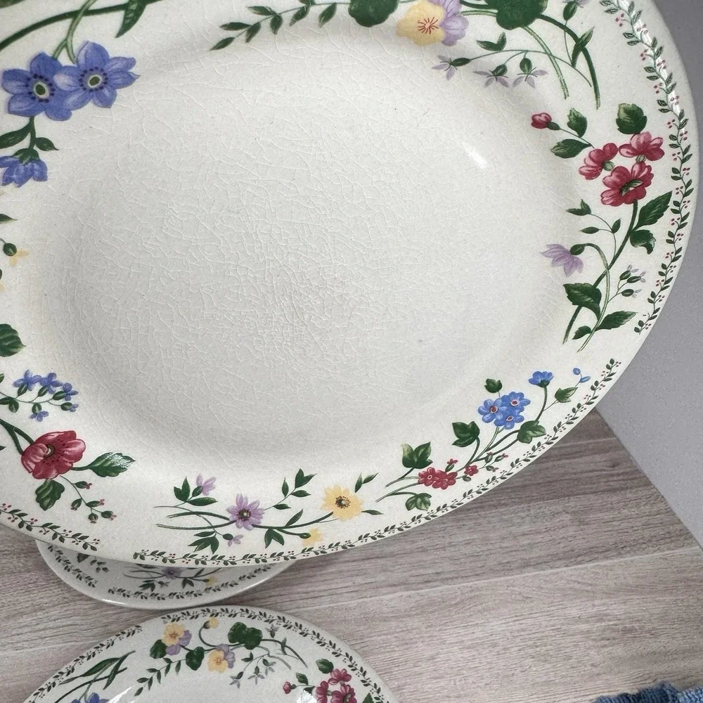 Pfaltzgraff Garden Party USA‎ Floral Stoneware Mixed Dinnerware Plates Bowl Cup